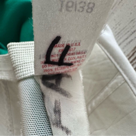 VINTAGE 70s 80s Skirted Side Stripe Swimsuit Made in USA - Picture 12 of 14